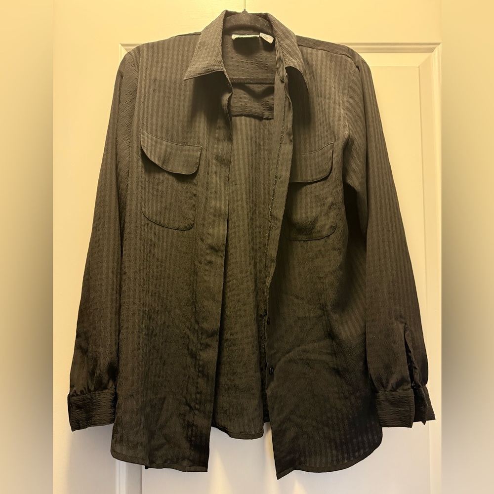 Black Button Down Shirt for Women